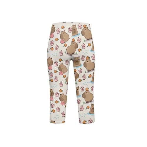 Kids Yoga Pants for Girls Printed Athletic Leggings with Elastic Waistband Soft Workout Running Yoga Active Leggings2