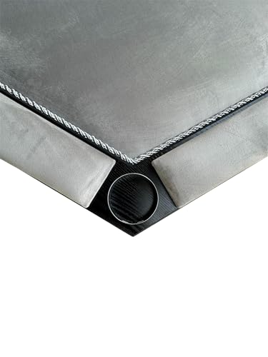 Card Table with Padded Armrests, 110 cm*110cm, Black and Grey, Cup Holders