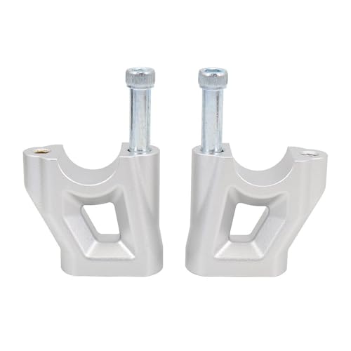 Réhausseurs de guidon argentés Tiger 800 avec adaptateur décalé
