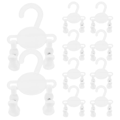 MUCKLILY 10 Pcs Nursery Hangers for Shoes and Socks Lightweight Plastic Clips for Non Slip Clothes Organizer for Home and Retail Use