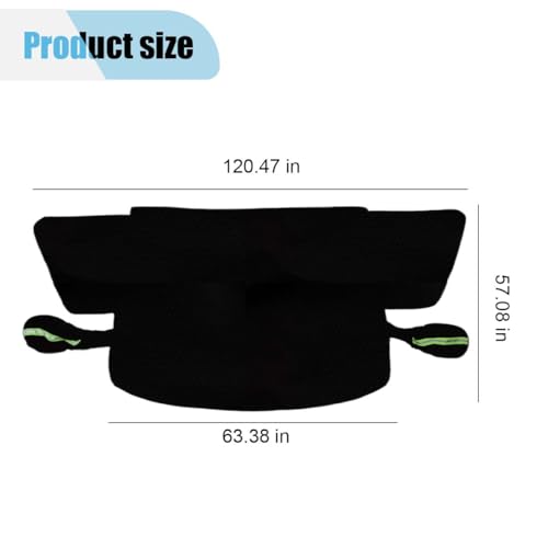 Image of KITUREK Car Windshield Cover for Ice and Snow, Large Automobile Windshield Frost Cover with Side Window and Rearview Mirror Protector, Windshield Snow Cover Universal for Most Cars SUVs