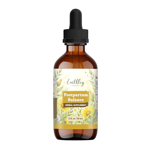 Image of Earthley Wellness Postpartum Balance, Supports and Balances Female Hormones, Supports Postpartum Recovery, Smooths Out Mood Swings, Essential Herbs Like Dandelion Root, Catnip, & Alfalfa (2oz)