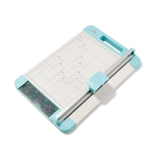 JIELISI A4 Multifunktions-Papierschneider, der gerade Linien, perforierte Linien und Wellenlinien schneiden kann, 12-Zoll-Rotationspapierschneider, Scrapbooking-Tool für Papier, Fotos, Gutschein