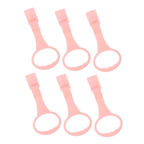 ibasenice 6 Anillos De Tracción Para Para Corralito Elásticos Para Viajes Cuna Pp Color Rosa