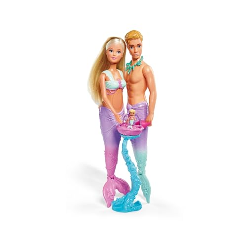 Simba 105733524 Steffi Love família sereia, inclui berço, 29 cm