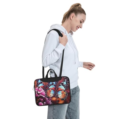 Maletín para portátil KHiry con estampado mariposas coloridas miniatura 7