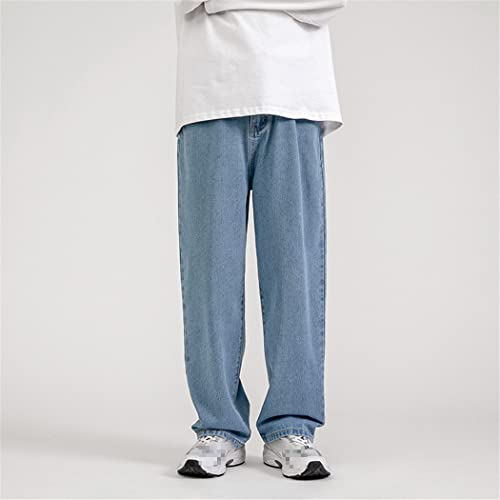 Jean style streetwear coréen coupe ample droite décontractée - 5