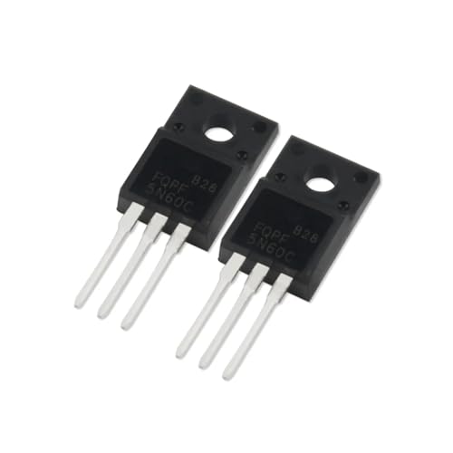 ARYGA 5PCS FQP10N60C FQPF10N60C FQPF12N60C FQPF20N60C FQPF5N60C FQPF8N60C TO-220 10N60C 12N60C 20N60C 5N60C TO-220F MOSFET Transistor (Color : FQPF5N60C)