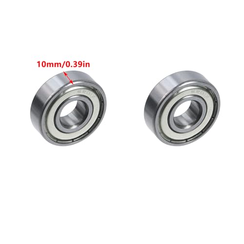 Image of Antrader 6201Z Double Shielded Deep Groove Radial Ball Bearings,10Pack | 12mm x 32mm x 10mm for Machinery,Motorcycles,Automobiles,Power Tools