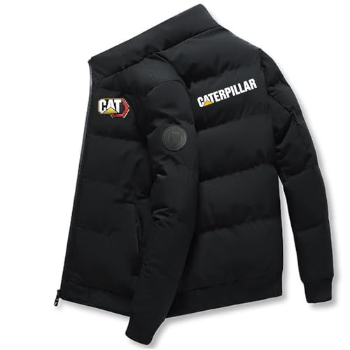 Chaqueta Acolchada Hombre Cater-pilla.r, Cremallera Bolsillos Plumiferos, Hombre Chaquetas Invierno De Montaña, Jacket(Black,L)