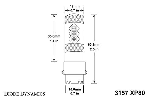 Diode Dynamics 3156/3157 Xp80 Tail Light Led Bulbs (Pair), Red #TOP3