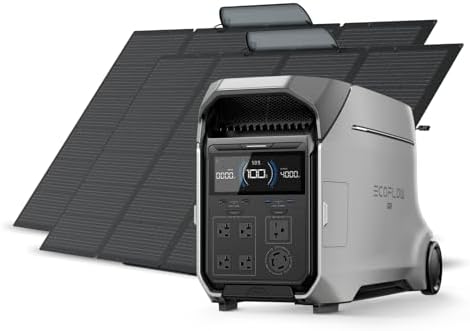 EF ECOFLOW Solar Generator 4096Wh DELTA Pro 3 with 2X400W Portabl...