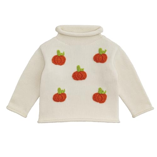 Mud Pie Baby Girls Kids Mini Pumpkin Rollneck Sweater