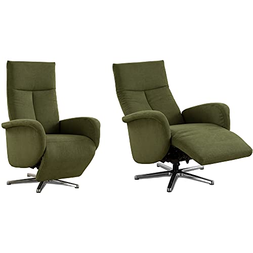 CAVADORE TV-Sessel Juba / Pflegeleichter Fernsehsessel mit Aufstehhilfe + elektrisch verstellbarer Relaxfunktion / 2 E-Motoren / 75 x 112 x 82 / Soft Clean Bezug, Grün – Bild 6