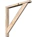 Ekena Millwork BKT0402X28X28TRA04SDF Traditional Craftsman Smooth Bracket w/Offset Brace, Douglas Fir