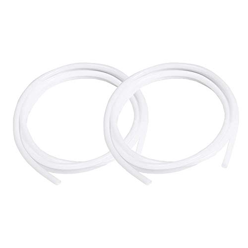 BRIEFCEC PTFE Bowden Tubo 1M para Impresora 3D 1,75mm Filamento 4mm ID 6mm OD Teflón Bown Tubo (1M, 2Piezas, Blanco)