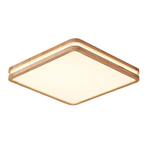 Plafonnier LED bois nordique pour éclairer un couloir ou un bureau moderne