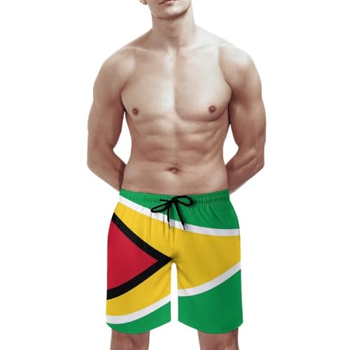American Salvadorian Flag Men's Beach Shorts Quick Dry Swim Trunks with Pockets Summer Boardshorts for Men2