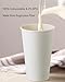 KTOB [16 oz. - 50 sets] Disposable Paper Cups with Paper Lids and Compostable Straws, Eco Friendly Non-Plastic Recyclable Cups with Covers for Iced Coffee 4