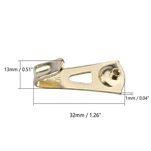 Image of Picture Hangers 1mm Thick Picture Hooks with Nails Professional Picture Hanging Kit, for Office Pictures Clock House Decoration Wall Mounting Brass Tone 5pcs