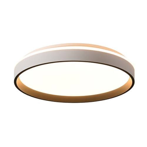 Plafonnier LED moderne rond 50 cm blanc dimmable avec télécommande - 2