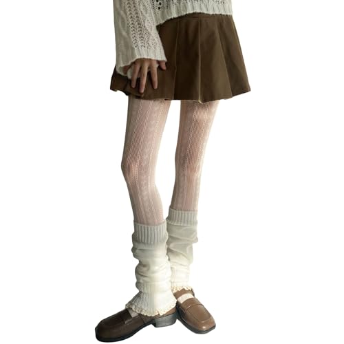 Image of Y2K Patterned Sheer Tights for Women Gothic Punk Thigh High Pantyhose Harajuku Lolita Bandage Fishnet Stockings