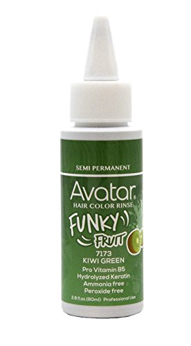 Avatar Funky Fruit Semi-permanent Hair Color Rinse 2.8 oz Kiwi Green miniatura 1