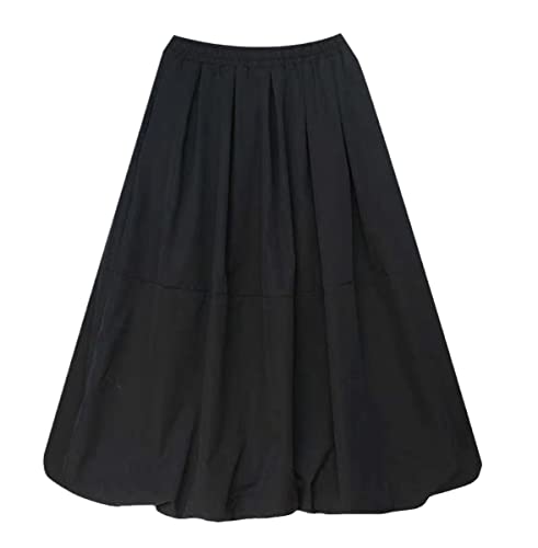 Jupe noire plissée avec poches femme taille haute grande taille 52