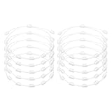 PATIKIL 10 Pcs Adjustable Cord Bracelet String, 7 Knot Good Luck Cord Handmade Protection Braided String for DIY Friendship Lovers Wrist, 13-26cm Long, White