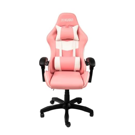 KUBO Silla de Gaming Ergonómica, Nailon, Rosa, One Size