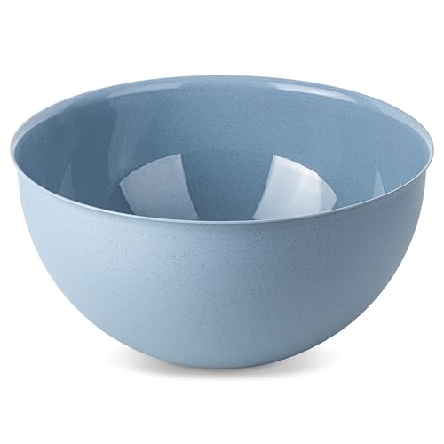 Koziol PALSBY M & L Schüssel 2 & 5 Liter | Salatschale Servierschale Rührschüssel | bruchfest stapelbar biozirkulärer Kunststoff spülmaschinengeeignet | Küche Haushalt (nature flower blue, 5 Liter)