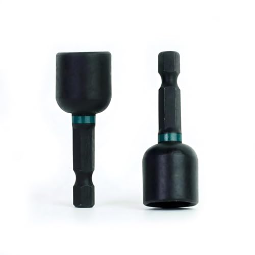 Forgeworx 13mm Impact Magnetic Nut Driver Set 2-Pack - 2 Inch Length 1/4 Inch Hex Shank Impact Grade Nut Setter Magnetic Socket Tip (13mm x 2 Metric)
