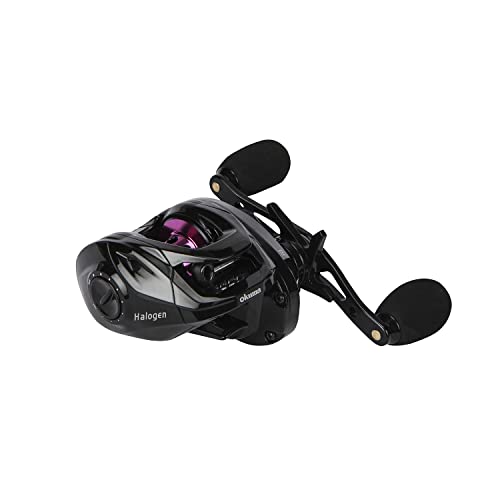 Okuma Halogen Carrete Baitcasting de Aluminio y Grafito, Mano Izquierda, Relación 6.5:1, Negro miniatura 4
