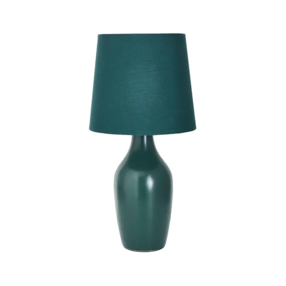 Ceramic table lamp -Green,H 37.5cm x Dia 18cm,Small Edison Screw E14