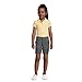 Lands' End Uniform Girls Plain Front Chino Blend Short Arctic Gray Kids 5