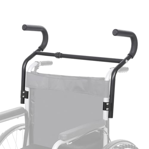 Wheelchair Handle Extender (500lbs Weight Capacity) Curved Handle/Ergonomic Design Adjustable Wheel Chair Accessories for Wheelchair Rallator & Stroller