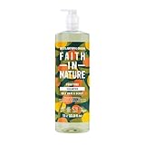 Faith In Nature 1L Natural Grapefruit & Orange Shampoo, Purifying For Oily Hair & Scalp, Vegan & Cruelty Free, No SLS, Silicones or Parabens, Family Sized