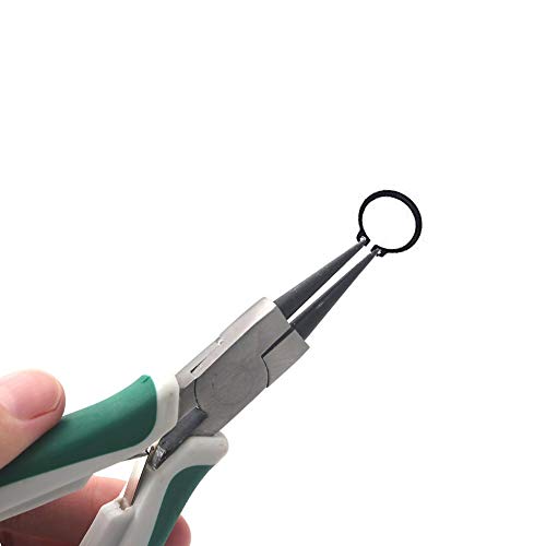 4 Pcs Mini Snap Ring Pliers Set Heavy Duty External/Internal Circlip Pliers with Straight/Bent Jaw for Ring Remover Retaining