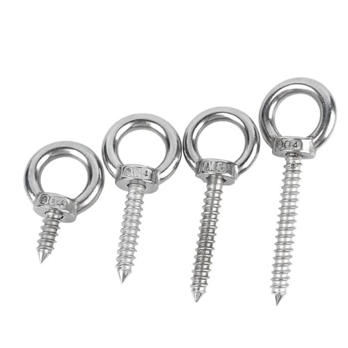 Tornillos autorroscantes para madera M10 con perno de anillo para colgar plantas en el jardin
