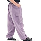 [Bee] ビー カーゴパンツ ガールズ 女の子 キッズ 長ズボン ポケット オールシーズン 通年 男の子 ボーイズ 春 夏 秋 冬 baa03305 130cm ラベンダー×裾口ドローコード