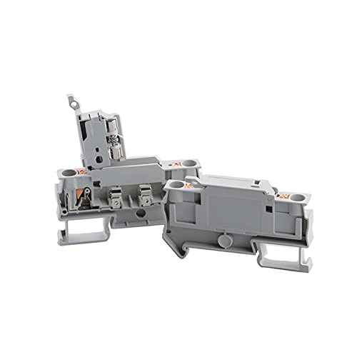 Bornier PT 4-HESI gris à fusible pour rail DIN et connexion Push-in sans vis