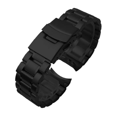 20mm 22mm �E�H�b�`�`�F�[�� EDIFICE EFV-540 500 EFS-S510 EFB-650 EQB-501 EFR-303L/303D �X�e�����X�X�`�[���X�g���b�v �����Y�E�H�b�`�o���h�Ή�(3105 black,18mm)