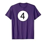 Violette Billard Kugel Vier Vierer Billardkugel Poolbillard T-Shirt