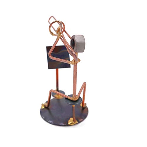 Trombone with Music Stand Collectible Handmade Metal Art Figurine, Desk Accessories, Trophy, Band, Office Décor, Musical Instrument - Thumbnail 4