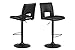 Amazon Brand - Movian Sarnen - Juego de 2 taburetes de bar, 52 x 41,5 x 115 cm, negro