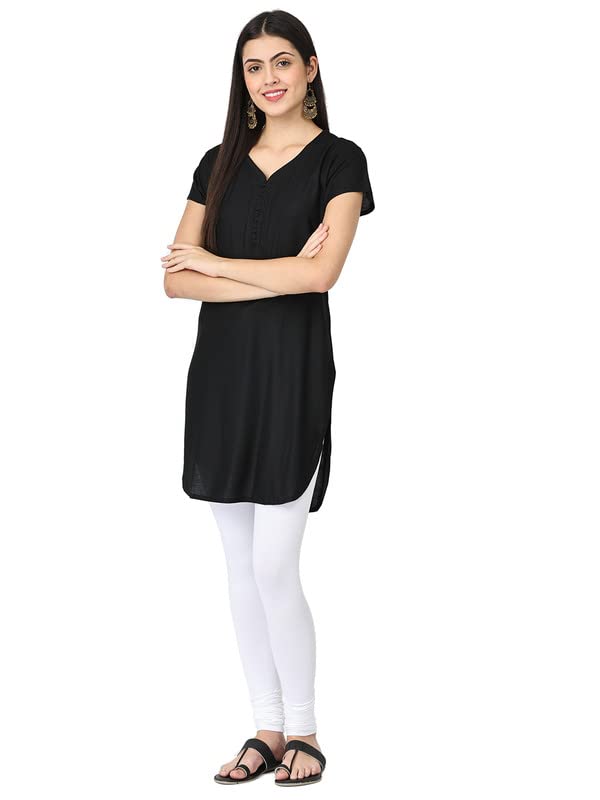 Image of Robinbosky Cotton Churidhar Leggings for Women - Stylish, Stretchable & Flattering Fit for All-Day Comfort