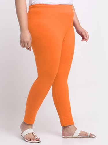 Image of Soft Cotton Ankle Lenght Solid Regular and Plus 35 Colours Leggings for Womens and Girls (Sizes :- M to 6XL)