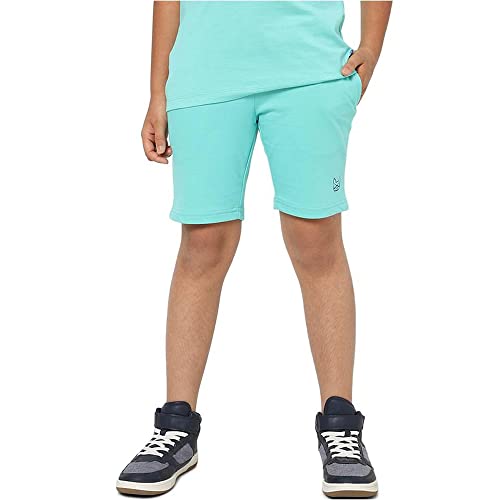 Image of JACK & JONES Solid Cotton Regular Fit Boys Shorts