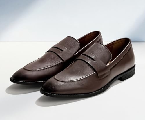 Image of LOUIS STITCH Loafers Formal Shoes for Men | Slip-On Moccasins | Ideal for Business, Casual, Parties (RGMC S)