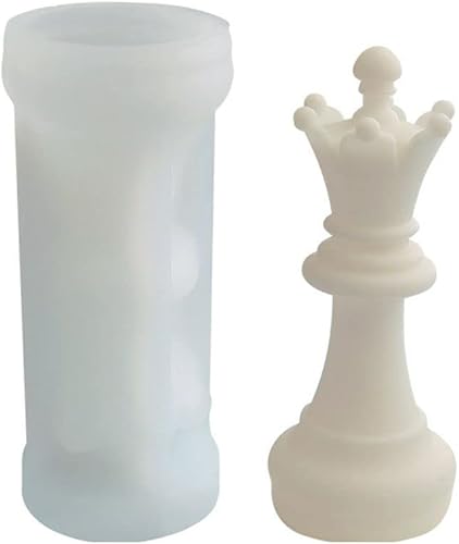 Molde de resina de ajedrez para velas de ajedrez, molde de silicona 3D, molde de silicona multiusos para hornear, moldes de resina epoxi para hacer